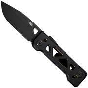 WE Knife Tyro WE24001-1 Blackwashed CPM 20CV, Black Golden Titanium, Snecx Tan design, navaja