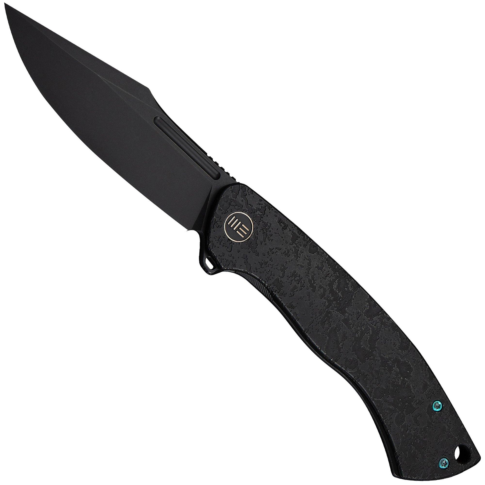 WE Knife Essential Knight WE24003-2 Blackwashed Böhler M390, Etched Black Titanium, zakmes, Jason Knight design