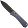 Image for WE Knife Bougie Banter WE24009-1 Black Stonewashed, Blue Titanium, pocket knife, Ben Petersen design