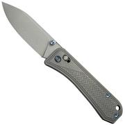 WE Knife Bougie Banter WE24009-2 Gray Stonewashed Gray Titanium, couteau de poche, Ben Petersen design