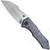 Bild für WE Knife High-Fin XL WE24010-5, Satin CPM 20CV, Diamond Patterned Flamed Titanium, Taschenmesser