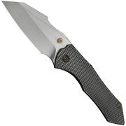 Immagine per WE Knife High-Fin XL WE24010-6, Satin CPM 20CV, Diamond Patterned Black Titanium, coltello da tasca