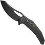 Image for WE Knife Epaulette WE24024-1 Black Stonewashed M390 Diamond Patterned Black Titanium, pocket knife, Gavko Knives design