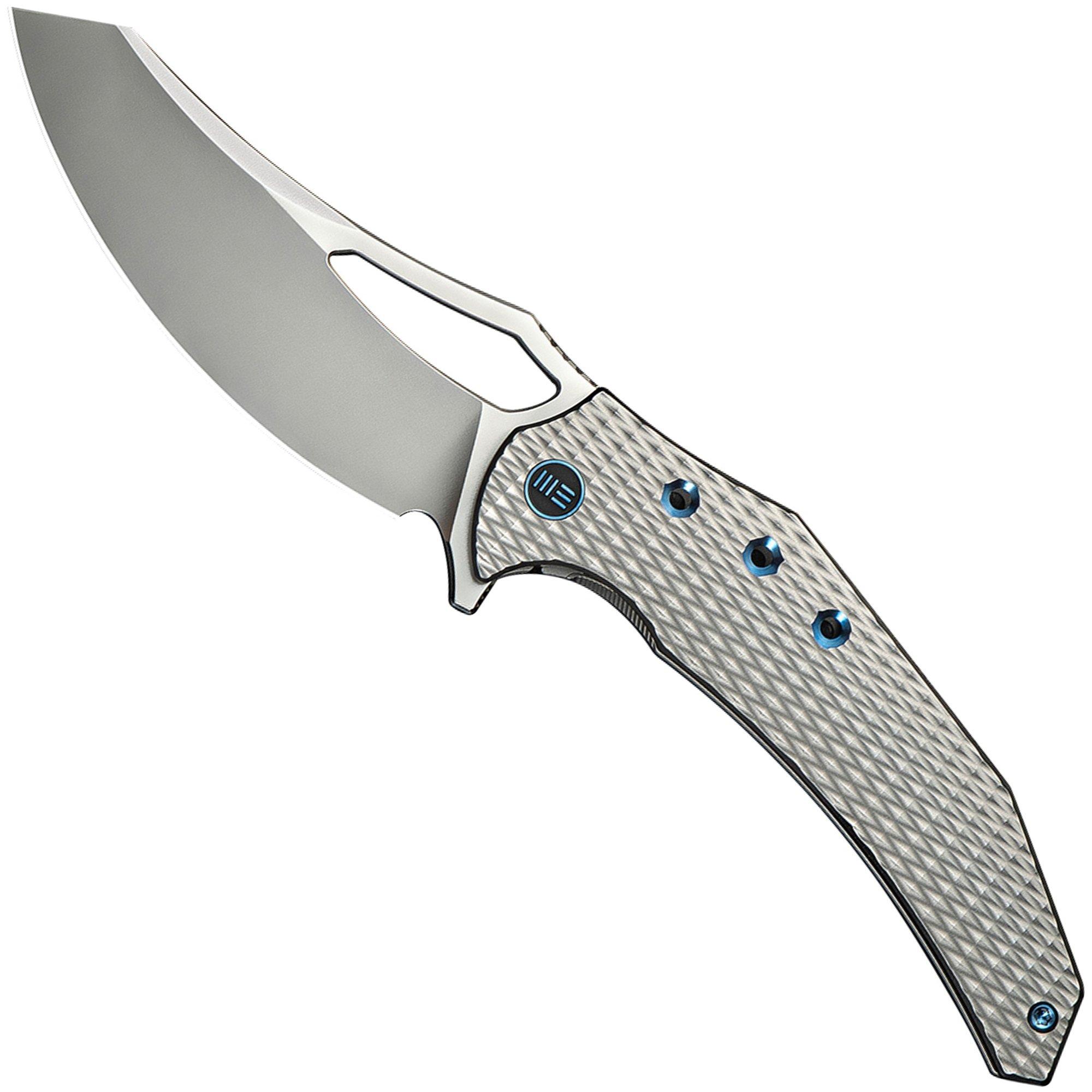 Nóż składany WE Knife Epaulette WE24024-3 Polished Bead Blasted M390 Diamond Patterned Polished Bead Blasted Titanium, projekt Gavko Knives