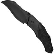 Image pour WE Knife Orc Boss WE24042-1 Blackwashed CPM 20CV, Black Titanium Shredded Carbon Inlay, couteau de poche, Grant Chambers design