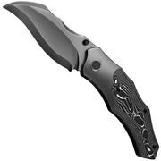 Image for WE Knife Orc Boss WE24042-3 Polished Gray CPM 20CV, Gray Titanium Aluminum Foil Carbon Inlay, pocket knife, Grant Chambers design