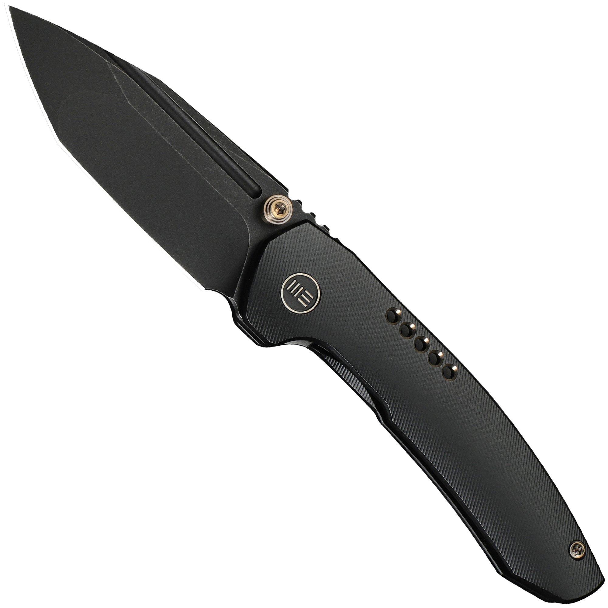 WE Knife Micro Trogon WE24043-1 Blackwashed Böhler M390, Black Titanium, Gold Finish Hardware, Taschenmesser, Brian Brown Design