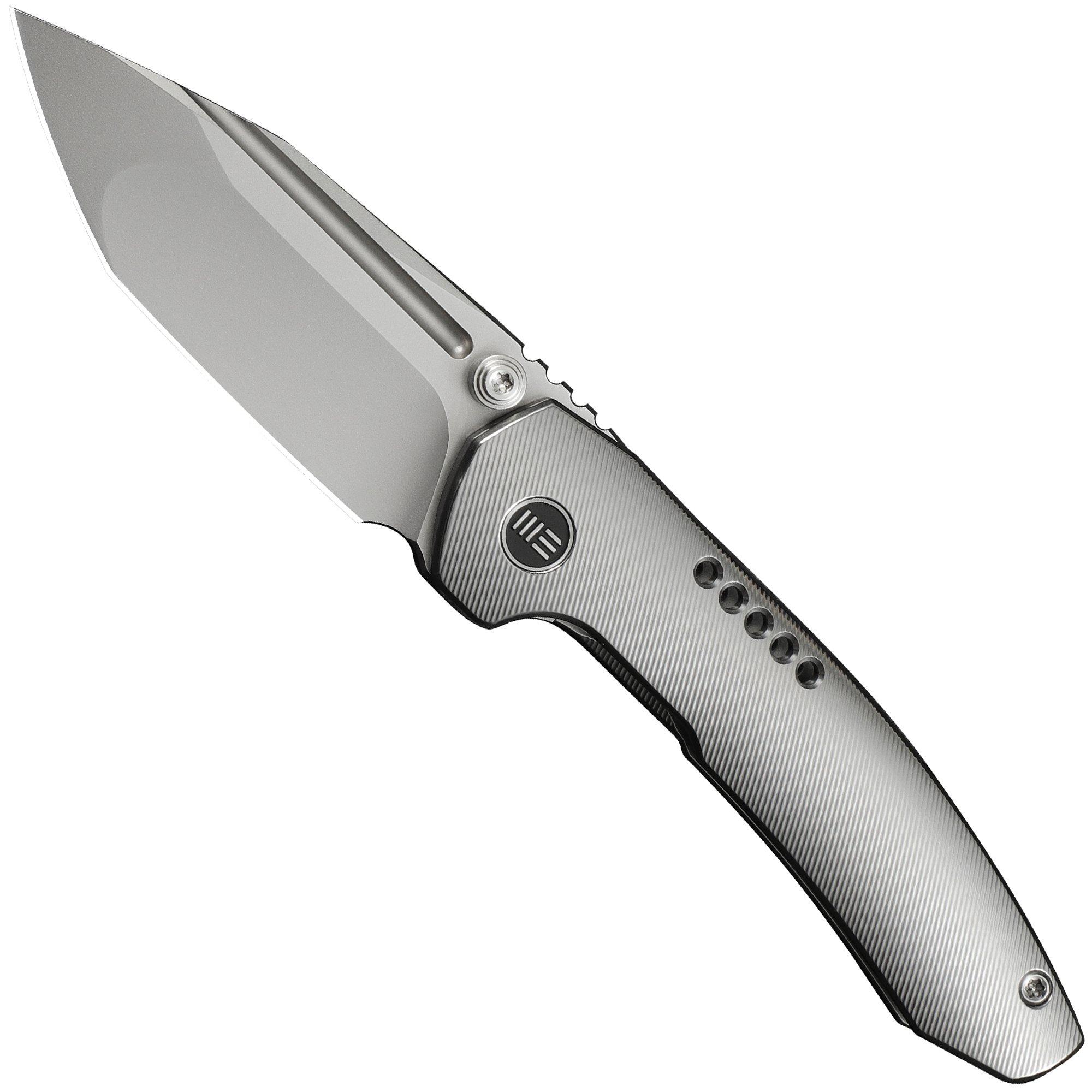 WE Knife Micro Trogon WE24043-2 Polished Bead Blasted Böhler M390, Satin Polished Titanium, couteau de poche, Brian Brown design