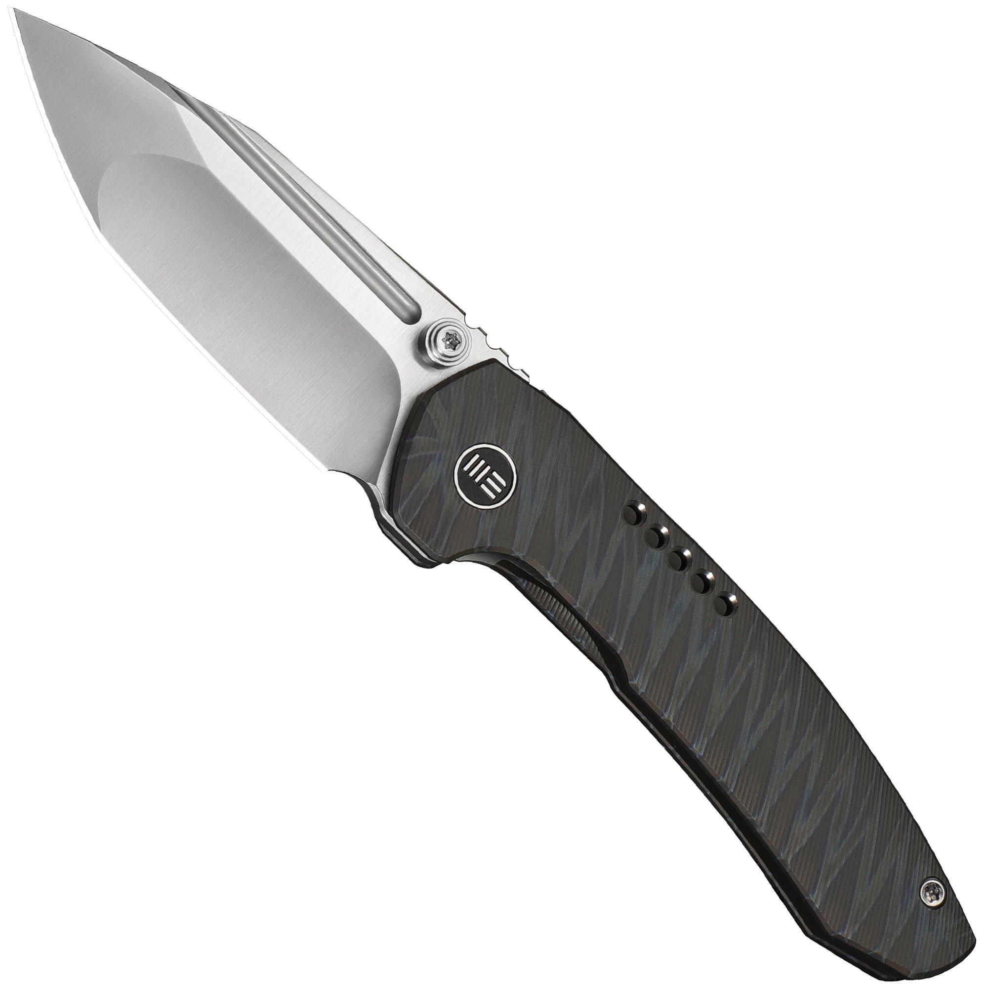 WE Knife Micro Trogon WE24043-3 Satin Böhler M390, Tiger Stripe Pattern Flamed Titanium, Taschenmesser, Brian Brown Design