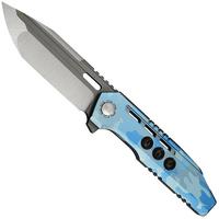 Bild für WE Knife Gunwale Limited Edition WE24048-3, Hand Polished Satin Böhler M390, Blue Terrain Titanium Taschenmesser