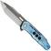 Image pour WE Knife Gunwale Limited Edition WE24048-3, Hand Polished Satin Böhler M390, Blue Terrain Titanium, couteau de poche