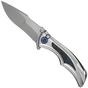 Afbeelding voor WE Knife Tighe Down WE24054-1 Stonewashed Böhler M390, Integral Gray Titanium Black Blue CF Inlay, zakmes, Brian Tighe design 