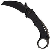 Bild für WE Knife Tayra WE24069-1 Blackwashed Bevels Black Brushed Flats Bohler M390, Black Titanium, Taschenmesser