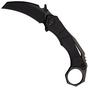 Image for WE Knife Tayra WE24069-1 Blackwashed Bevels Black Brushed Flats Böhler M390, Black Titanium, pocket knife
