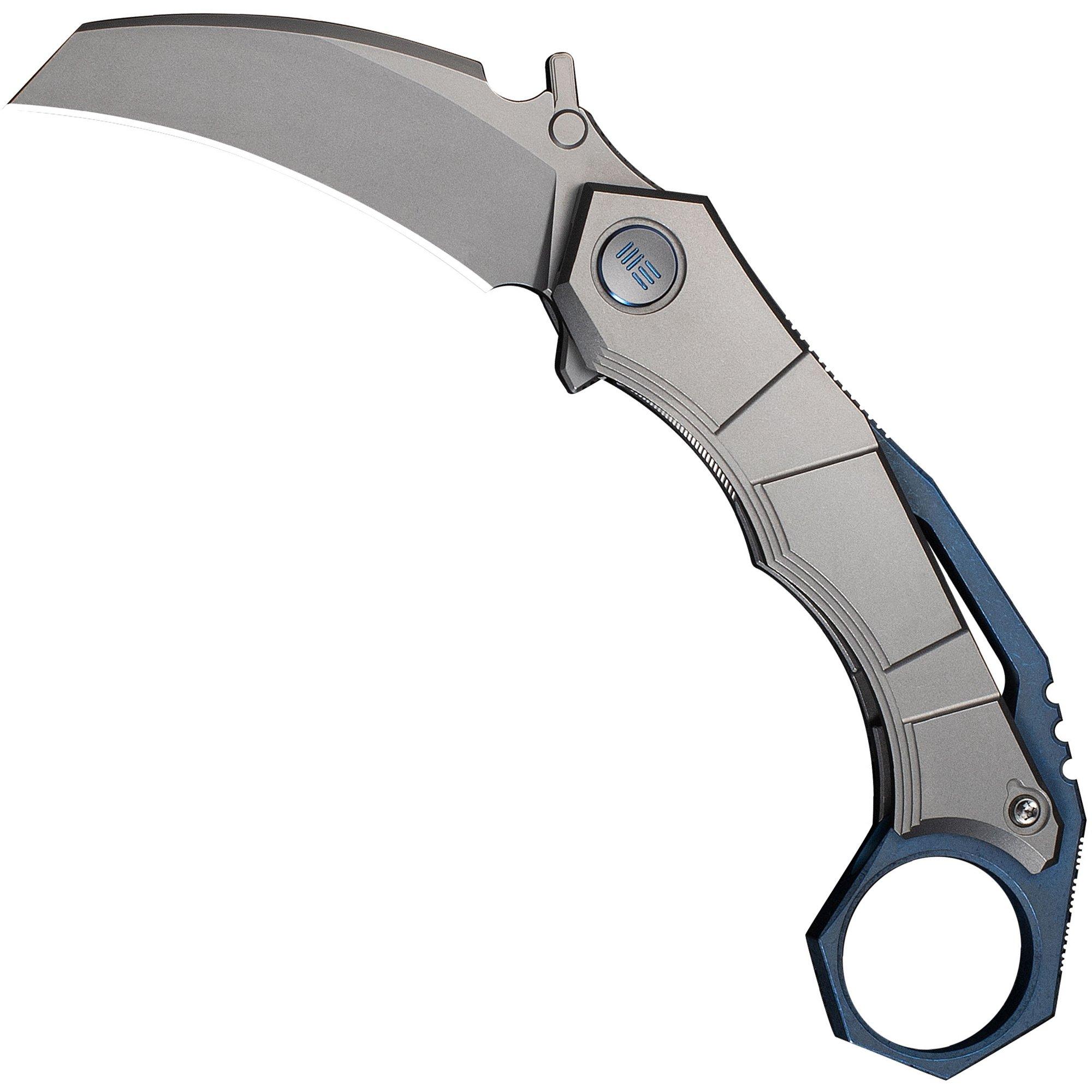 Nóż składany WE Knife Tayra WE24069-2 Stonewashed Bohler M390, Gray Titanium