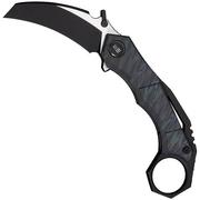 Afbeelding voor WE Knife Tayra WE24069-4 Blackwashed Bohler M390, Tiger Stripe Pattern Flamed Titanium, zakmes