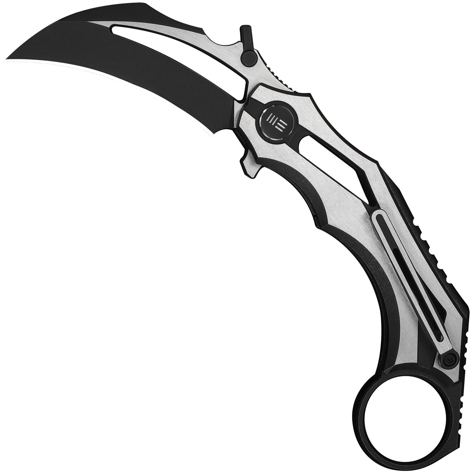 WE Knife Cryonix WE24070-1 Two-Tone Satin Blackwashed M390, Black & Satin Titanium, pocket knife