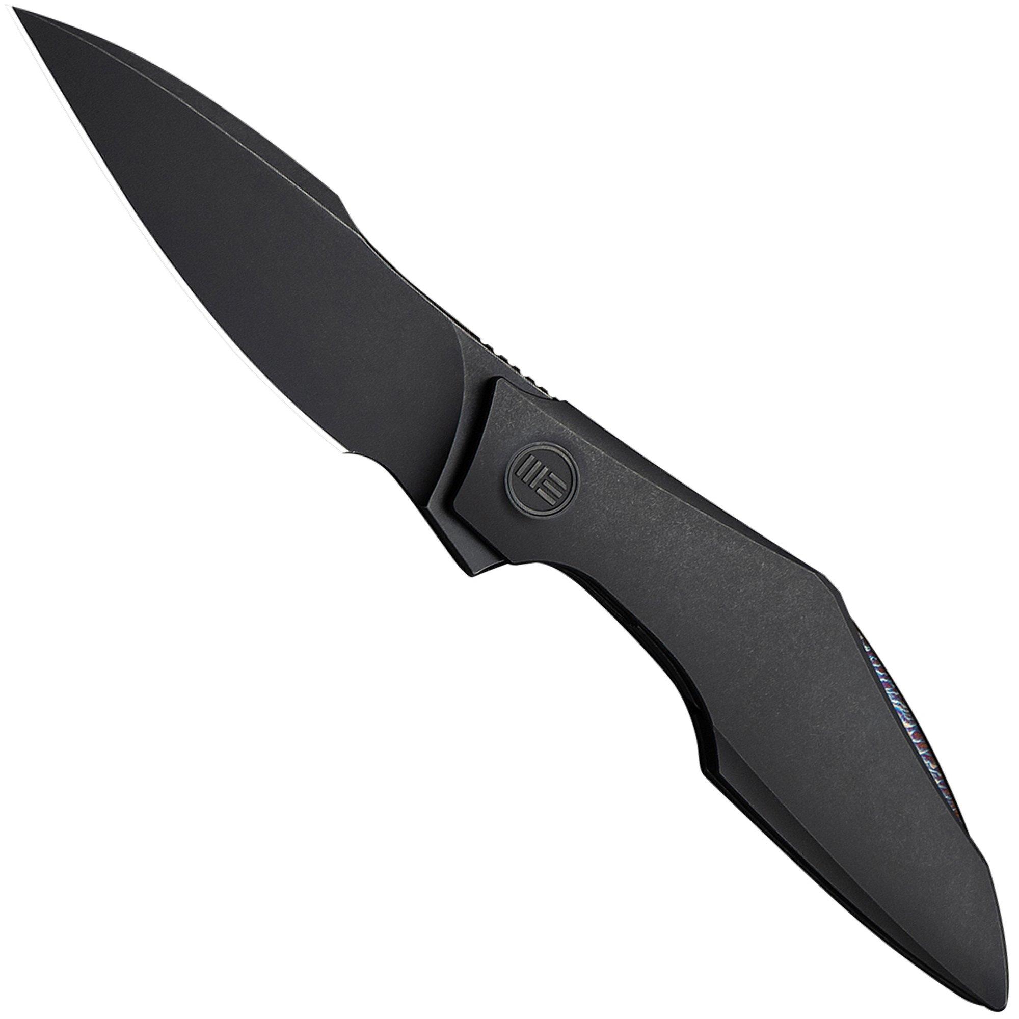 Nóż składany WE Knife Krait Snake WE24084-1 Blackwashed Böhler M390, Black Titanium, Flamed Hardware, projekt Tashi Bharucha