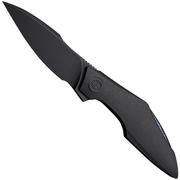 Image for WE Knife Krait Snake WE24084-1 Blackwashed Böhler M390, Black Titanium, Flamed Hardware, pocket knife, Tashi Bharucha design