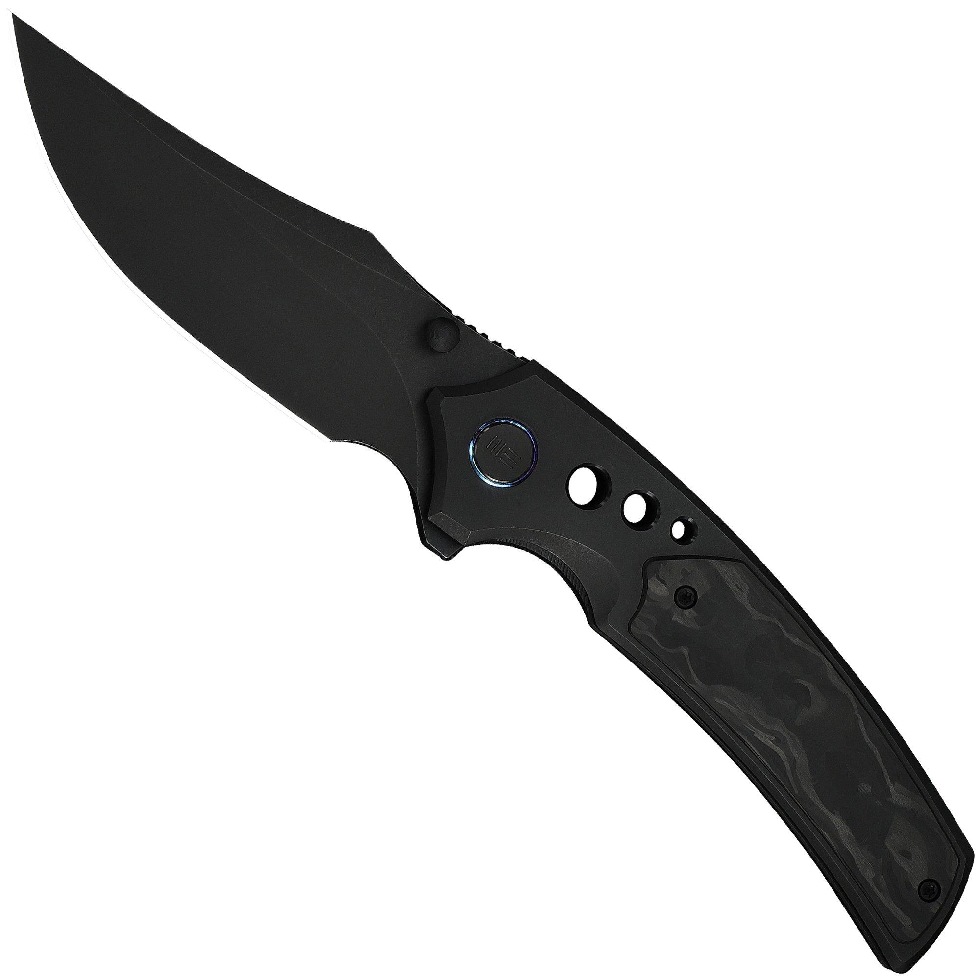 WE Knife Skynix WE24087-1, Black Böhler M390, Black Titanium, Marble Carbon Fiber Inlay pocket knife