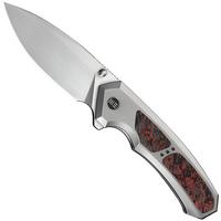 Image for WE Knife Corwyn WE24088-4 Hand Satin Böhler M390, Polished Bead Blasted Titanium Lava Flow FatCarbon, pocket knife