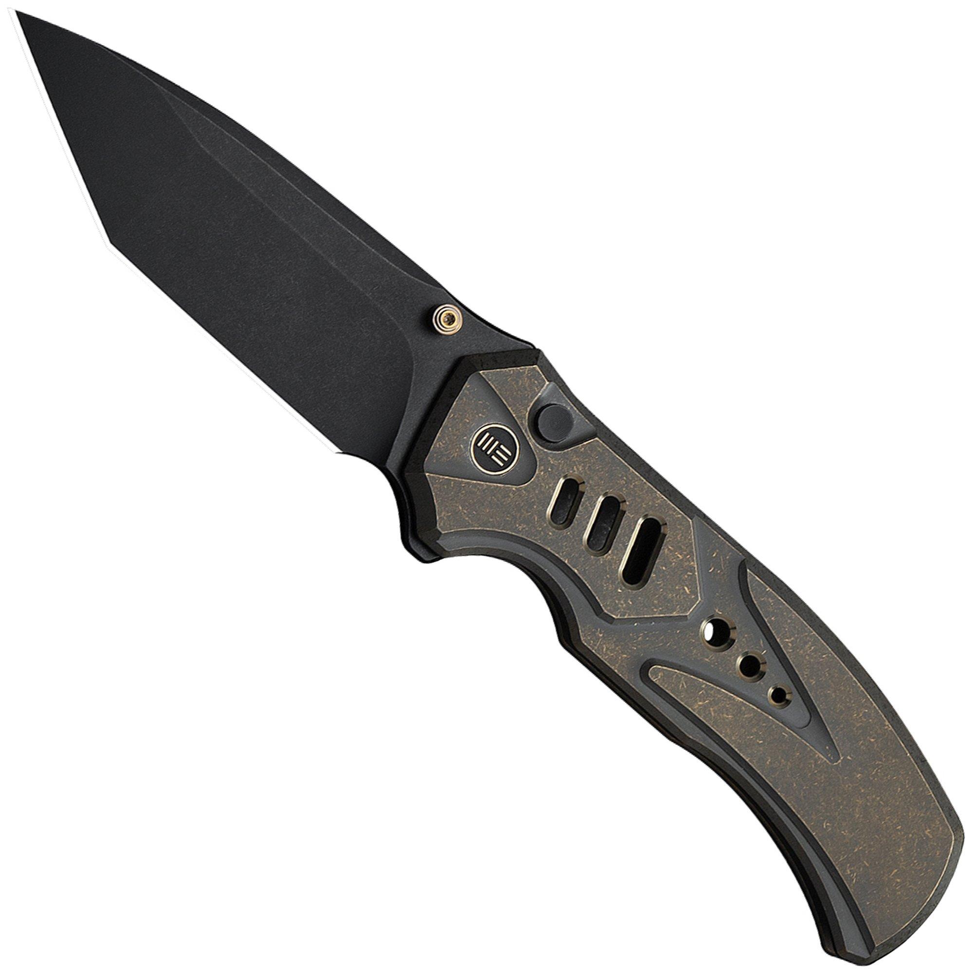 WE Knife Zentron WE24094-3 Blackwashed Böhler M390, Bronze Titanium, pocket knife