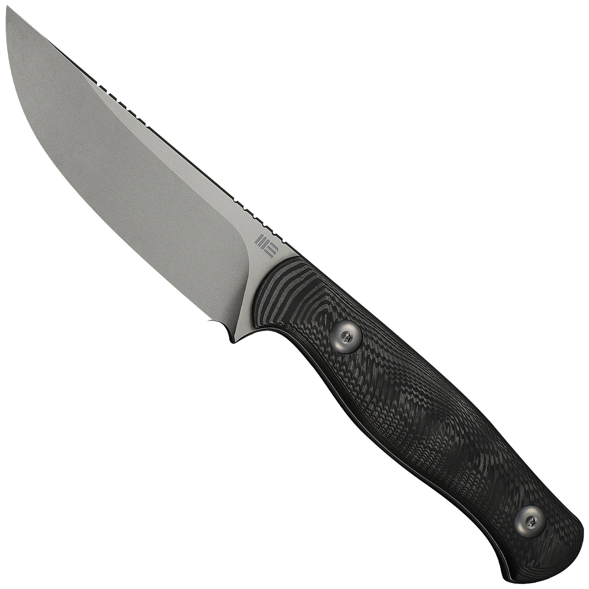 WE Knife Notchline WE25047-1, Stonewashed CPM S35VN, Blade Milled Rose Carbon Fiber, hunting knife