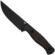 Afbeelding voor WE Knife Notchline WE25047-2, Blackwashed CPM S35VN, Copper Foil Carbon Fiber jachtmes 