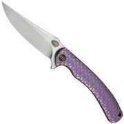 Imagem para WE Knife Dracarys WE25061B-2, 12th Anniversary Limited Edition, Hand Rubbed Satin Böhler M390, Purple/Gold Dragonscale Titanium navalha