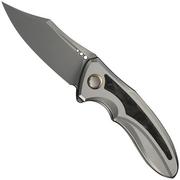 Image pour WE Knife Varg WE25074-2, Stonewashed CPM MagnaCut, Gray Titanium, Yellow Carbon Fiber Inlay couteau de poche