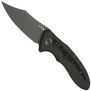 Image for WE Knife Varg WE25074-3, Stonewashed CPM MagnaCut, Tiger Stripe Flamed Titanium, Rose Carbon Fiber Inlay pocket knife