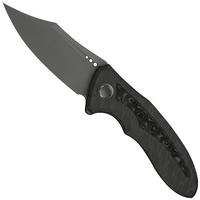Image for WE Knife Varg WE25074-3, Stonewashed CPM MagnaCut, Tiger Stripe Flamed Titanium, Rose Carbon Fiber Inlay pocket knife