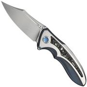 Imagem para WE Knife Varg WE25074-4, Satin CPM MagnaCut, Blue and Satin Titanium, Aluminum Foil Inlay navalha