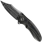 Image pour WE Knife Varg WE25074-DS1, Fafnir Damasteel, Polished Gray Titanium, Carbon Fiber Inlay couteau de poche