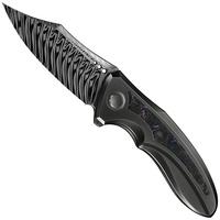 Image pour WE Knife Varg WE25074-DS1, Fafnir Damasteel, Polished Gray Titanium, Carbon Fiber Inlay couteau de poche