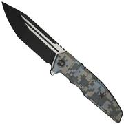 Immagine per WE Knife Breach WE25077-3, Limited Edition, Blackwashed/Satin Böhler M390, Pixel Pattern Titanium, coltello  da tasca