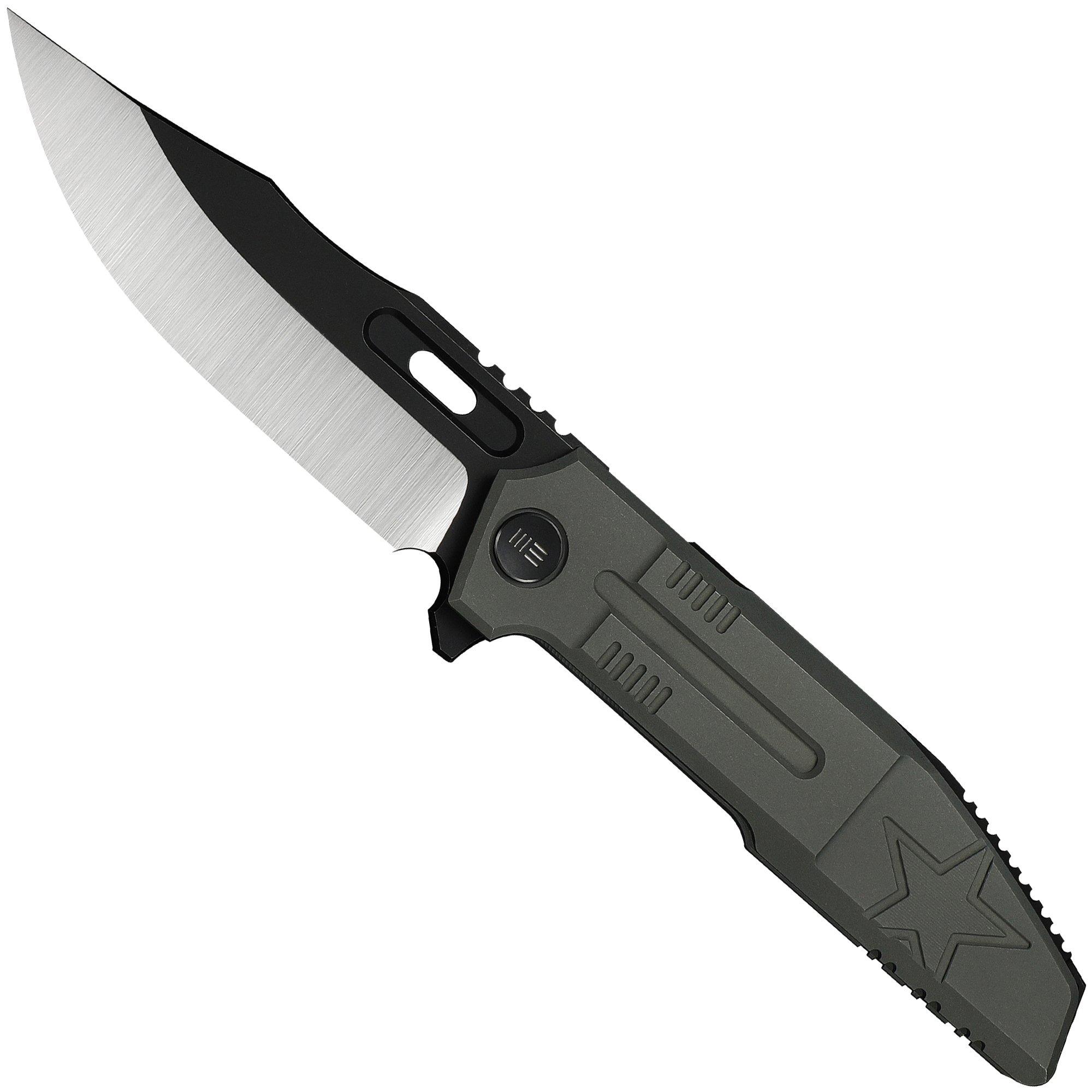 WE Knife Barracks Limited Edition WE25078-1, Blackwashed/Satin Böhler M390, Dark Olive Titanium, pocket knife