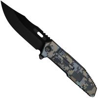 Imagem para WE Knife Barracks Limited Edition WE25078-3, Blackwashed Böhler M390, Pixel Pattern Titanium, navalha