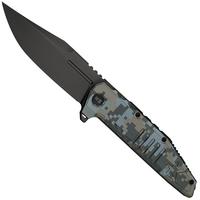 Bild für WE Knife Temper Limited Edition WE25079-3, Dark Grey Stonewashed Böhler M390, Pixel Pattern Titanium Taschenmesser