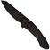 Afbeelding voor WE Knife Suisei WE25086-1, Black Stonewashed Böhler M390, Black Titanium, Red & Black Carbon Fiber Inlay zakmes, Dew Hara design