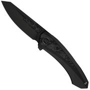 Afbeelding voor WE Knife Suisei WE25086-3, Dark Graphite Stonewashed M390, Dark Graphite Titanium, Black/White Carbon Fiber Inlay zakmes, Dew Hara design