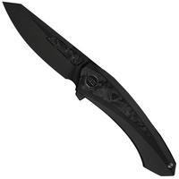 Afbeelding voor WE Knife Suisei WE25086-3, Dark Graphite Stonewashed M390, Dark Graphite Titanium, Black/White Carbon Fiber Inlay zakmes, Dew Hara design