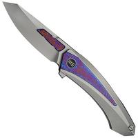 Afbeelding voor WE Knife Suisei WE25086-4, Polished Bead Blasted Böhler M390, Bead Blasted Titanium, Timascus Inlay zakmes, Dew Hara design