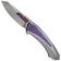 Afbeelding voor WE Knife Suisei WE25086-4, Polished Bead Blasted Böhler M390, Bead Blasted Titanium, Timascus Inlay zakmes, Dew Hara design
