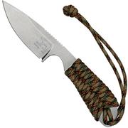 White River Knives M1 Backpacker Camo Paracord neck knife, Kydex sheath
