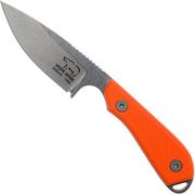 White River Knives M1 Backpacker Pro Orange G10 faca fixa, bainha de Kydex