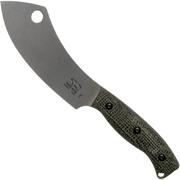 White River Knives Camp Cleaver Black Burlap Micarta cuchillo de camping