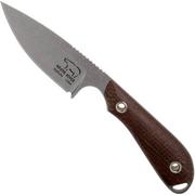 White River Knives M1 Natural Burlap Micarta fixed knife, Kydex sheath