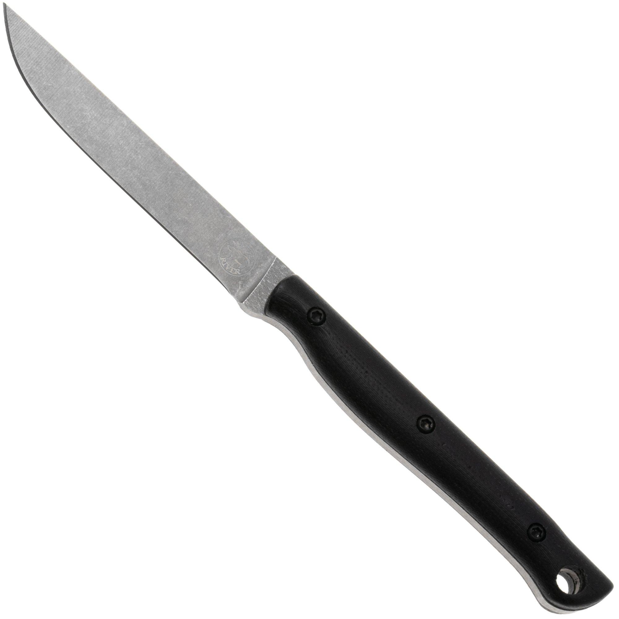 White River Exodus 3, Black Canvas Micarta, Kydex-Scheide, feststehendes Messer