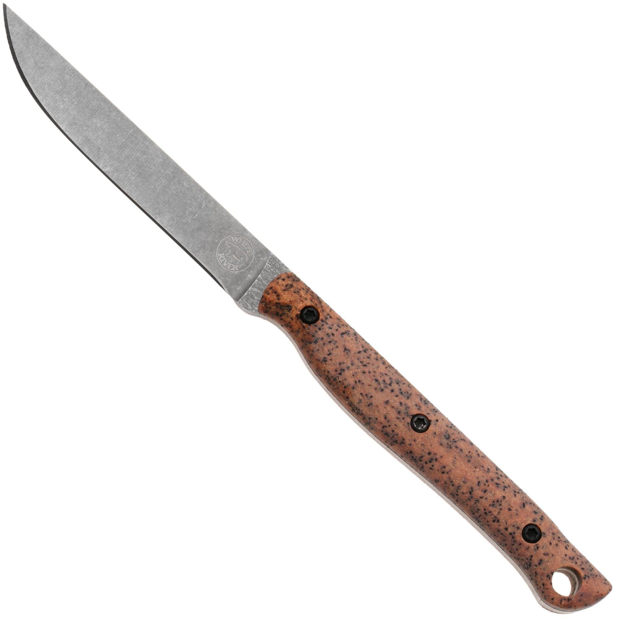 White River Knives GripXodus 3 WREX3-CM Stonewashed S35VN, Copper Metallic GripX, Fahrtenmesser